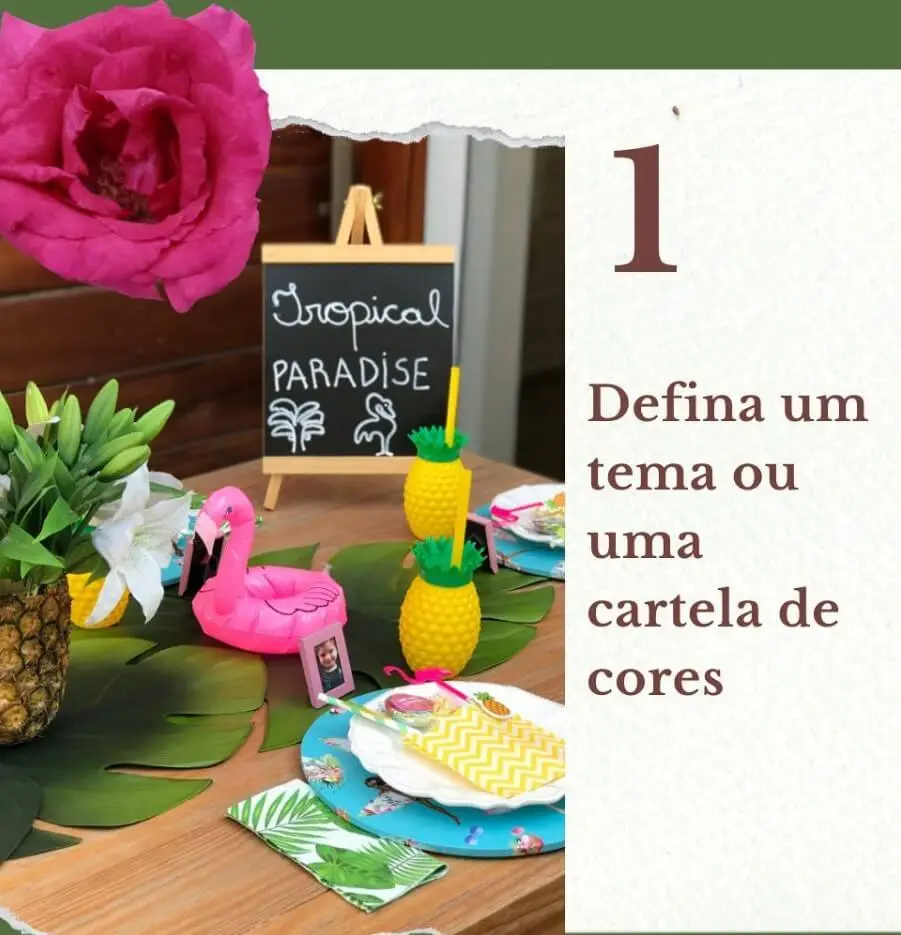 mini decoração de mesa infantil
