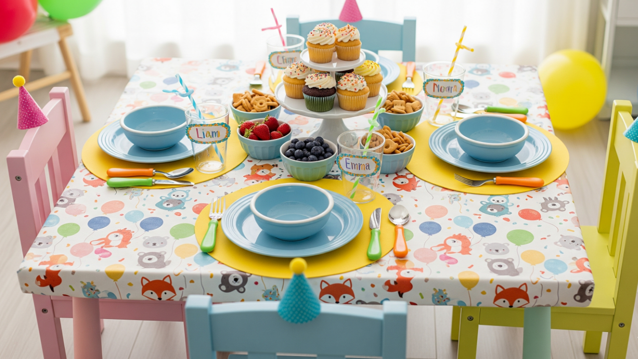 mini decoração de mesa infantil