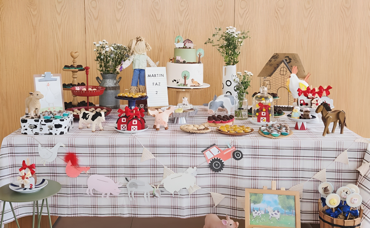 como economizar na mini decoração de mesa infantil