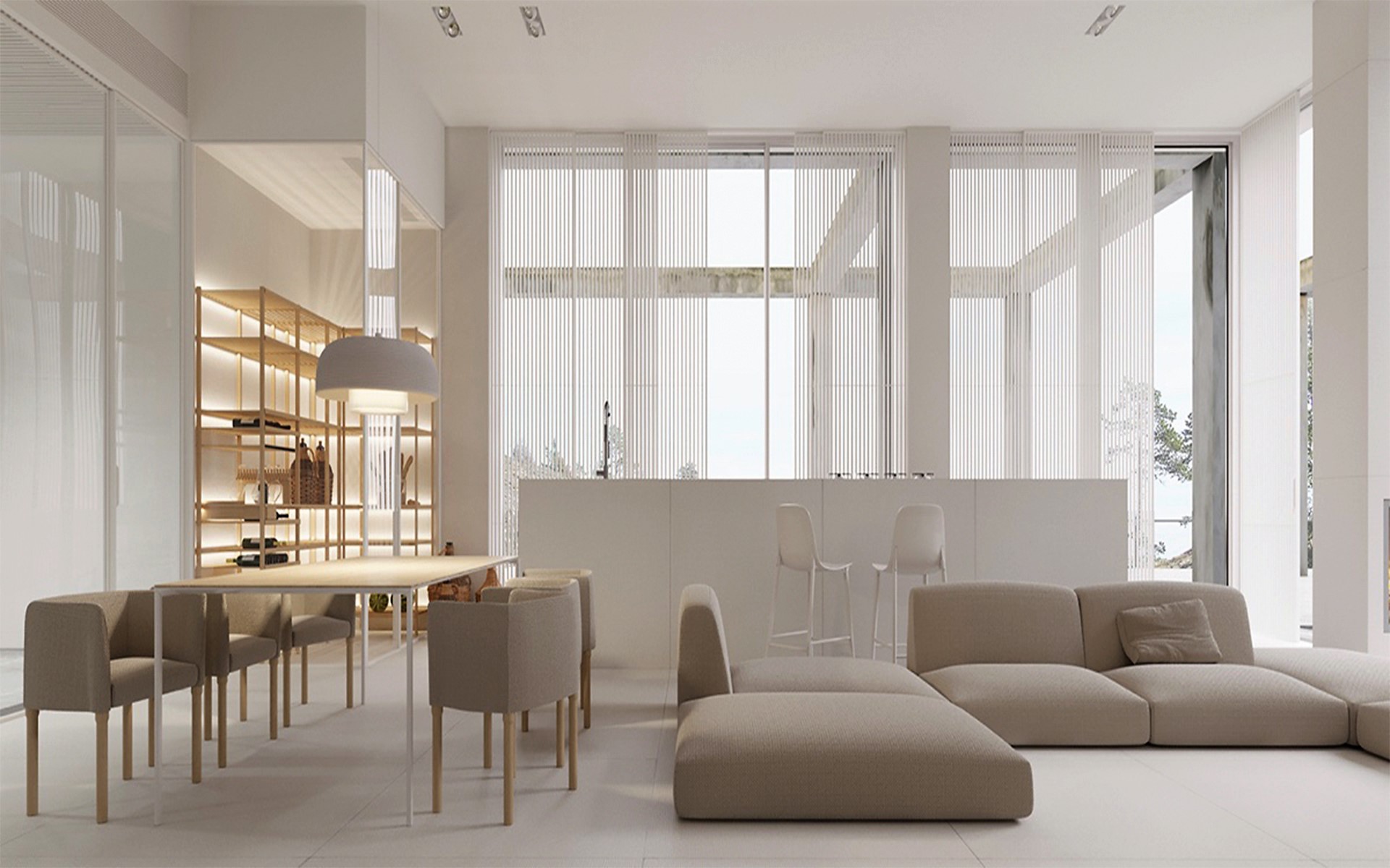 decoração minimalista sala de estar