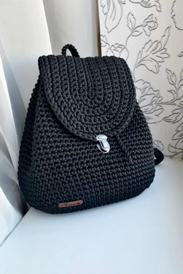 mochila de croche passo a passo