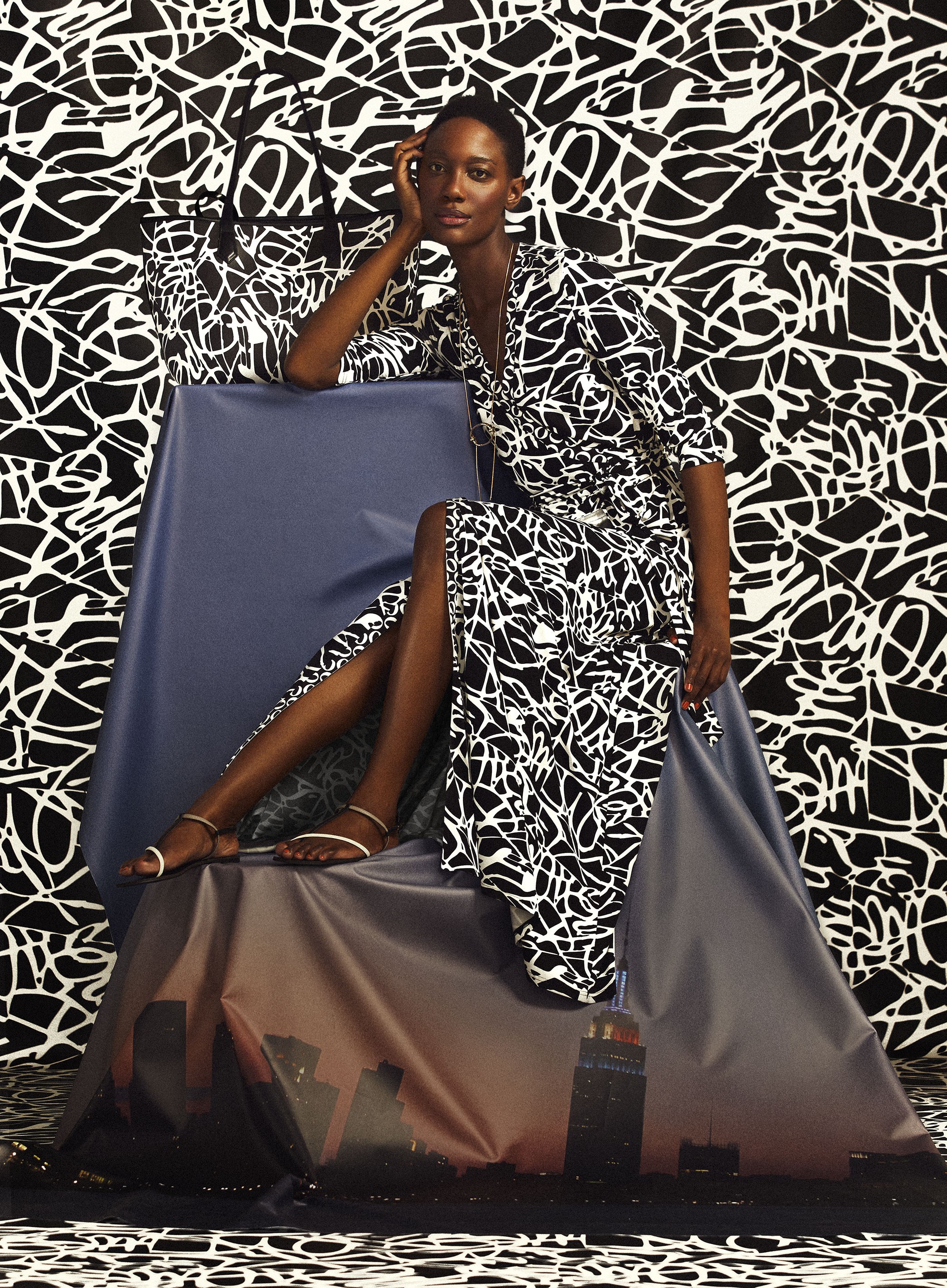 vestido longo estampado moda cea