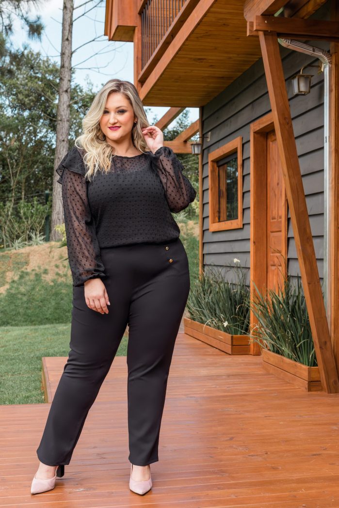 vestido plus size vs calça plus size