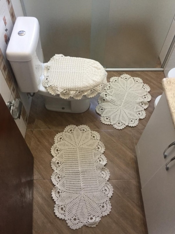 modelo de tapete de crochê