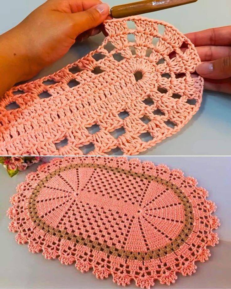 modelo de tapete de crochê