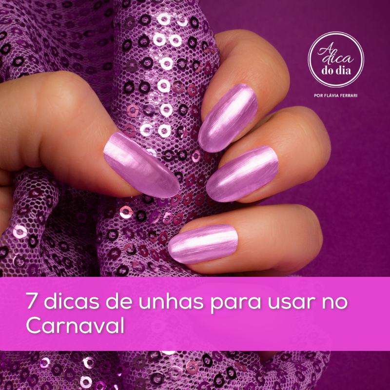 ideias de unhas em gel para o carnaval 2026