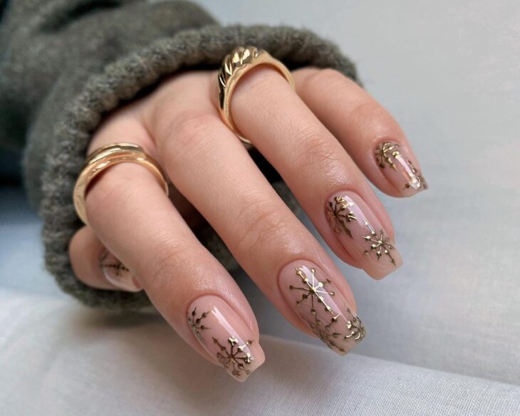unhas de gel para virada do ano