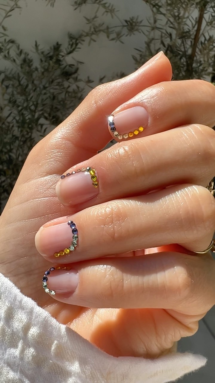 unhas em gel francesinha ano novo