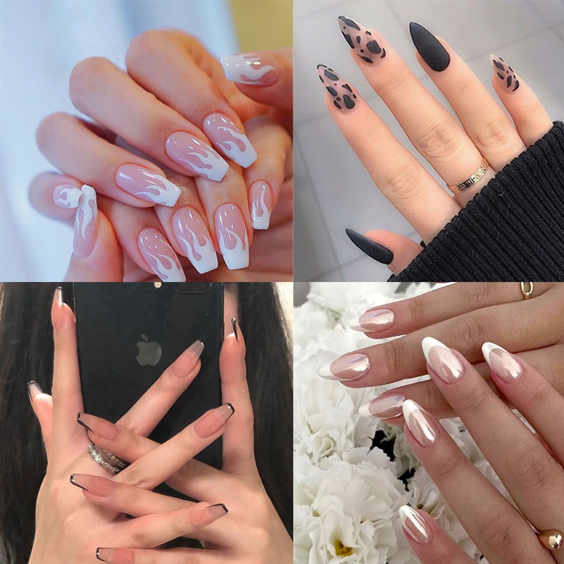 unhas amendoada delicadas