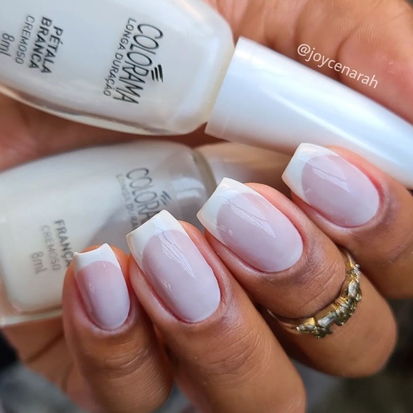 modelos de unhas brancas para casamento