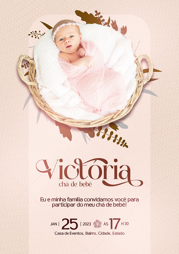 modelos de convite cha de bebe