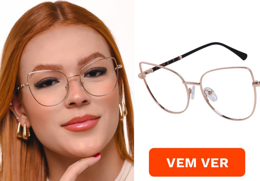 Óculos com design oval