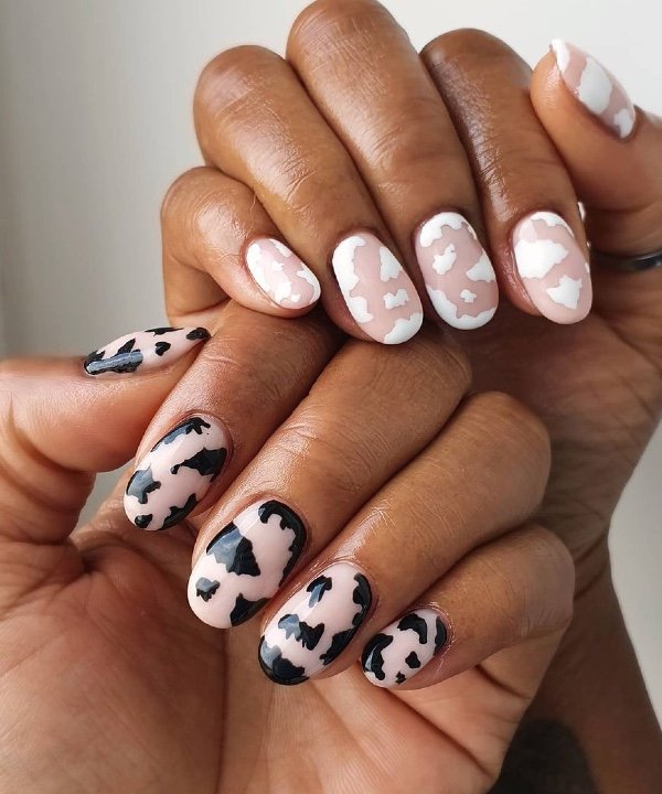 modelos de unha em gel redonda