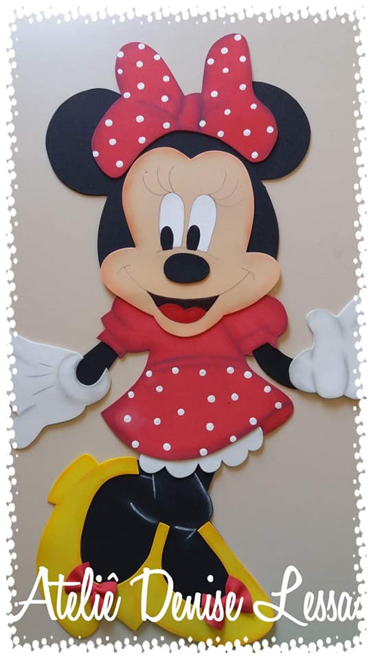 molde da minnie bebe em eva