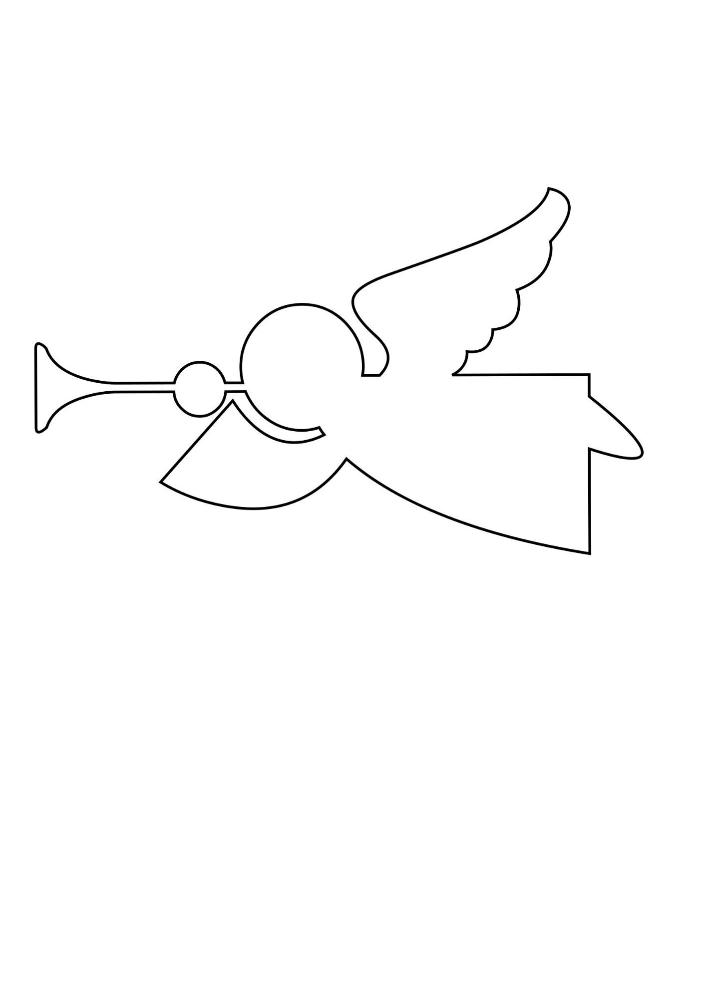 Molde de anjo para decoração natalina