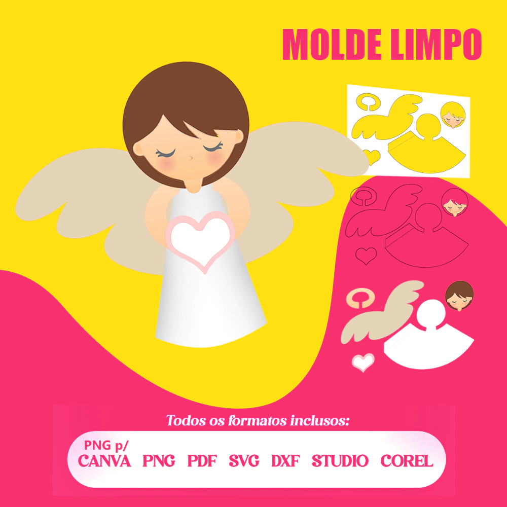 Molde de anjo 3D
