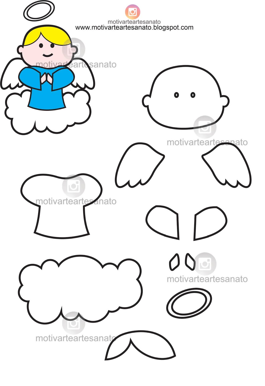 Molde de anjo para confeitaria