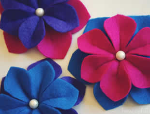 molde de flor para tiara de bebe