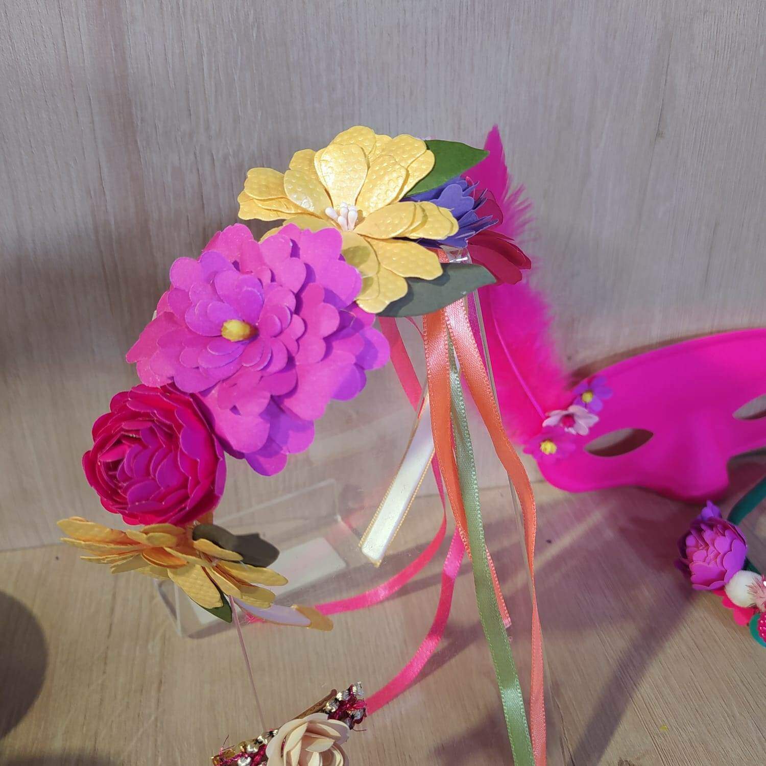 molde de flor para tiara de bebe