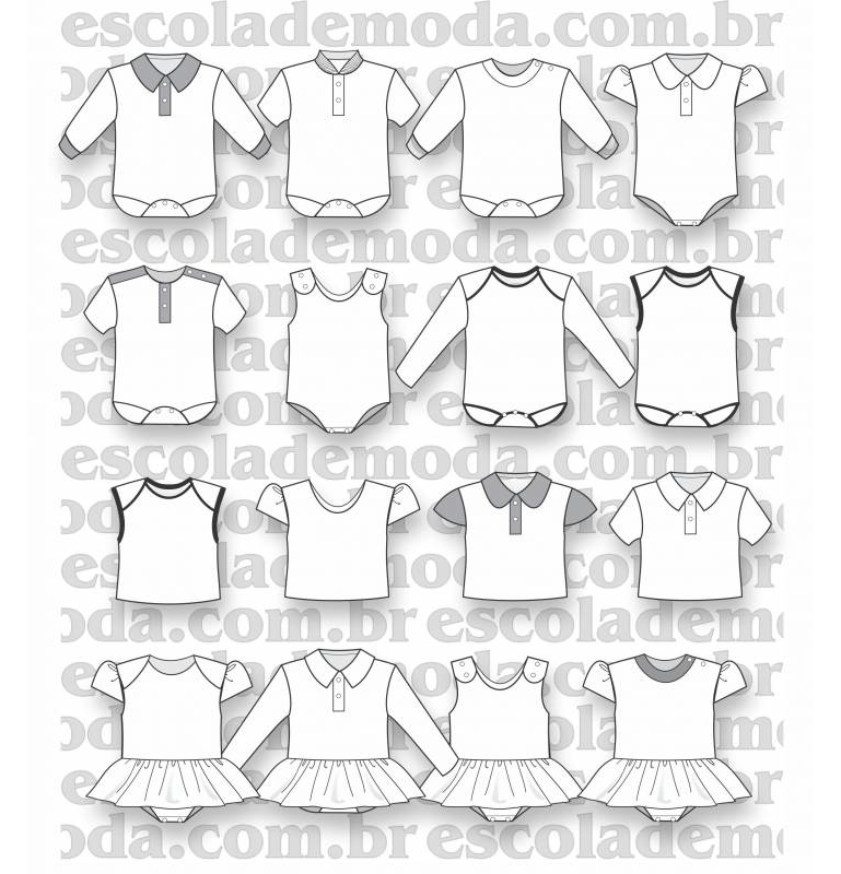 molde de roupas de bebe em eva