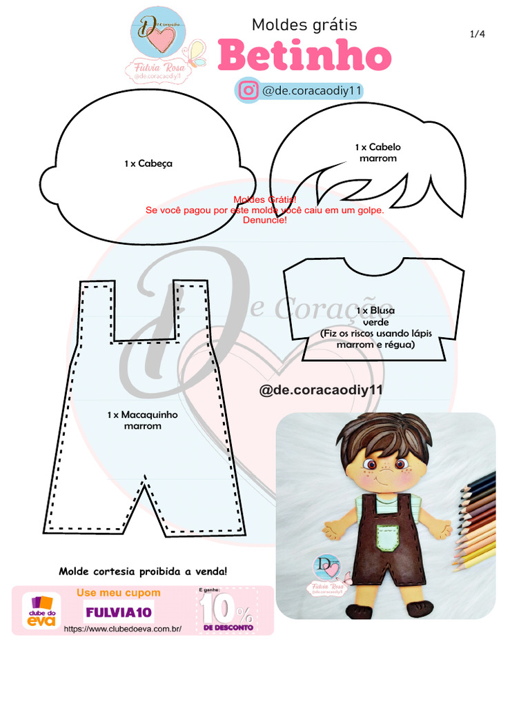 Lembrancinhas de Chá de Bebê em EVA: Ideias Criativas com Macacão e Jardineira