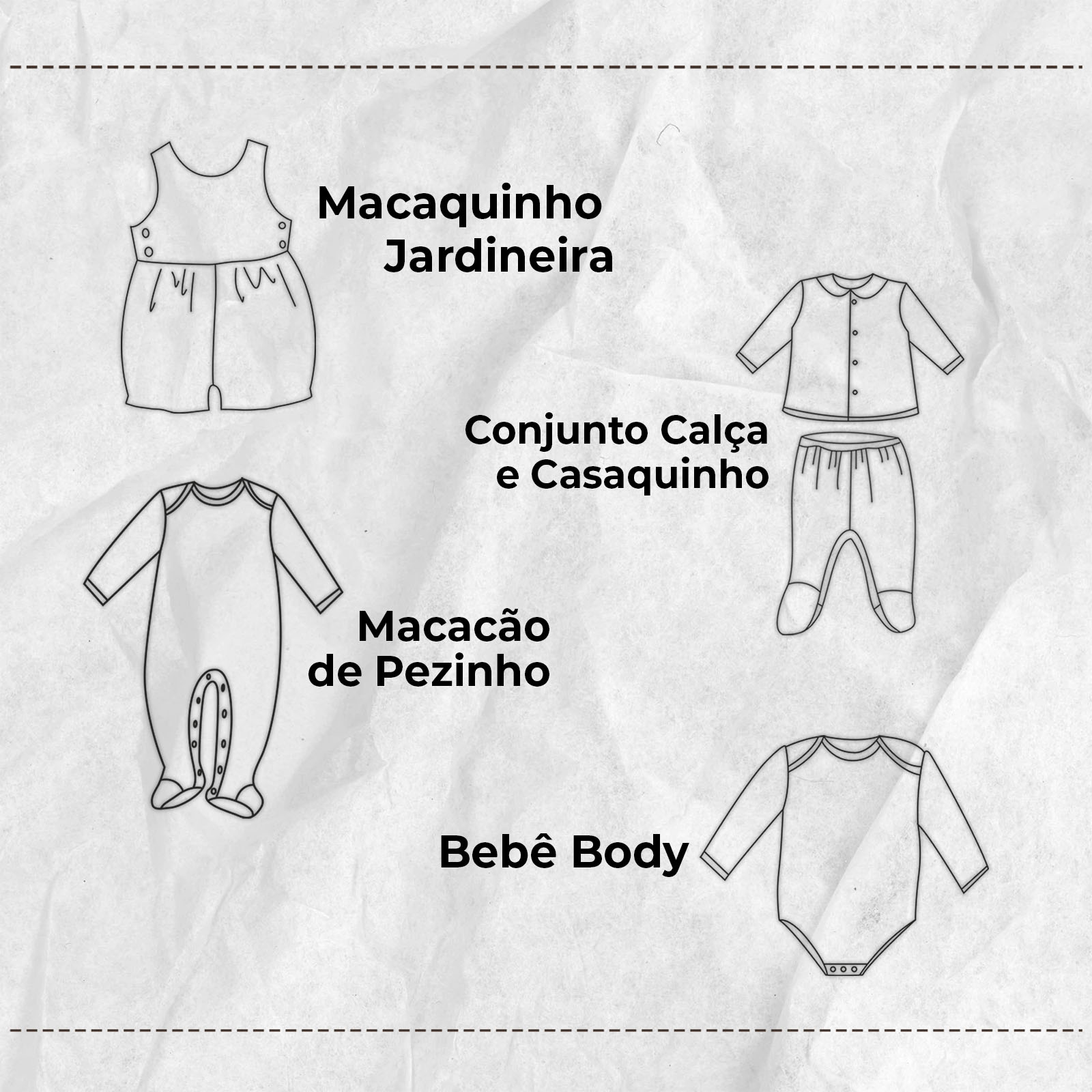 molde de roupinha de bebe