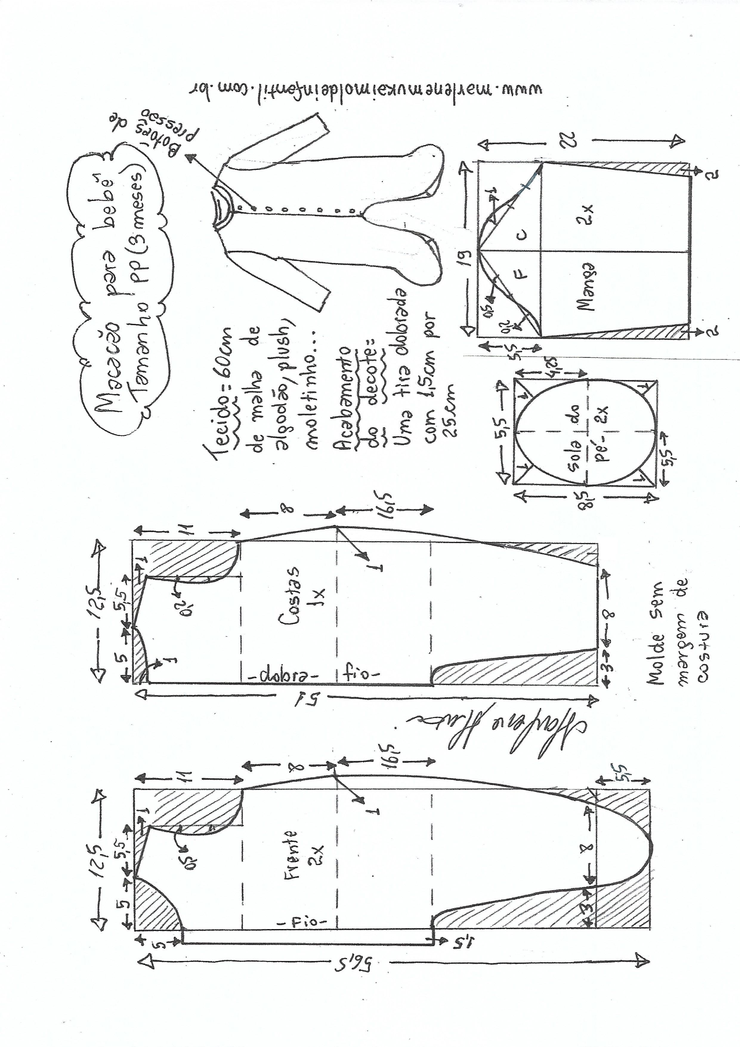 molde de tip top para bebe gratis