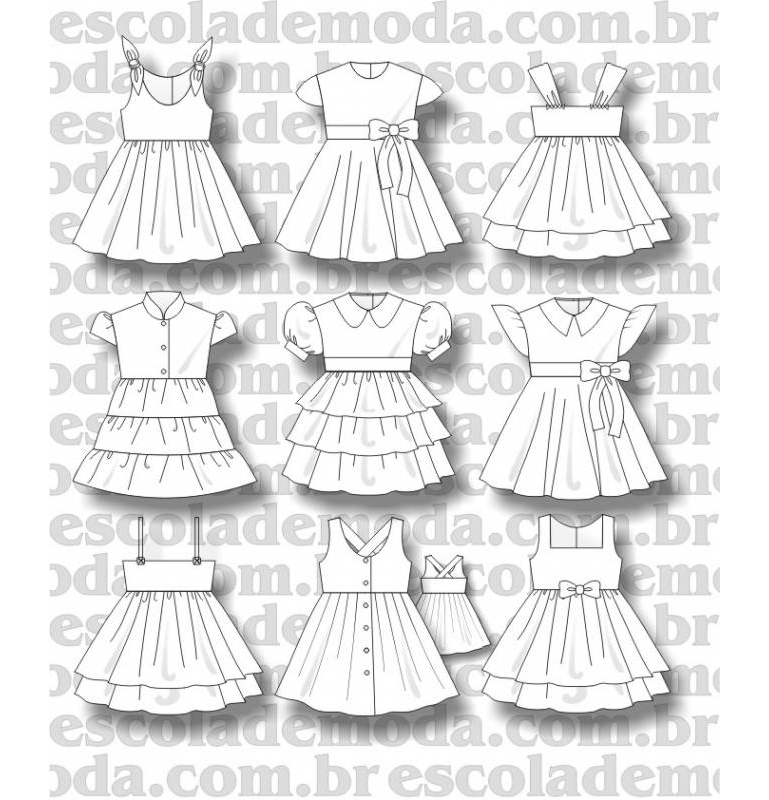 molde de vestido de bebe para imprimir