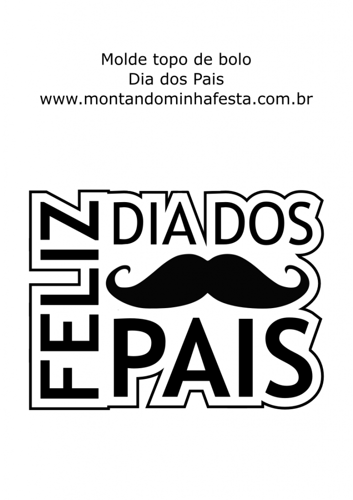 molde decoração dia dos pais