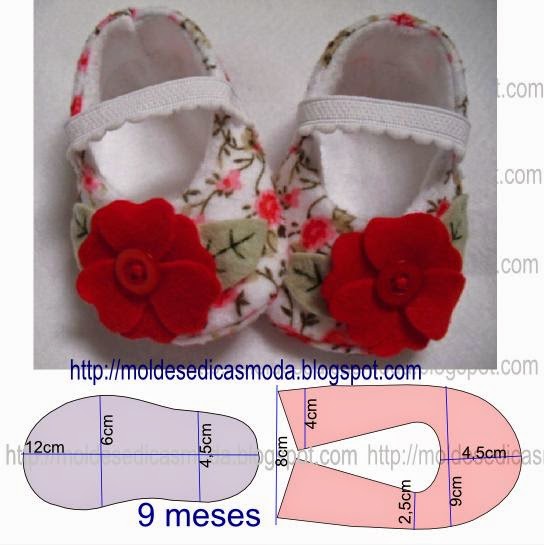 moldes de sapatinhos de bebe em tecido passo a passo