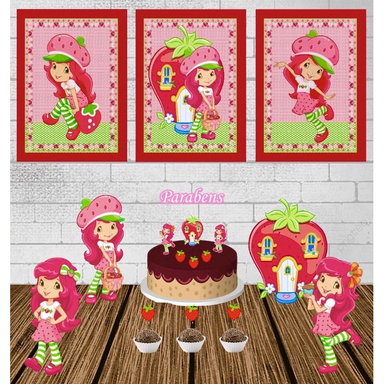 decoração moranguinho para mesversário