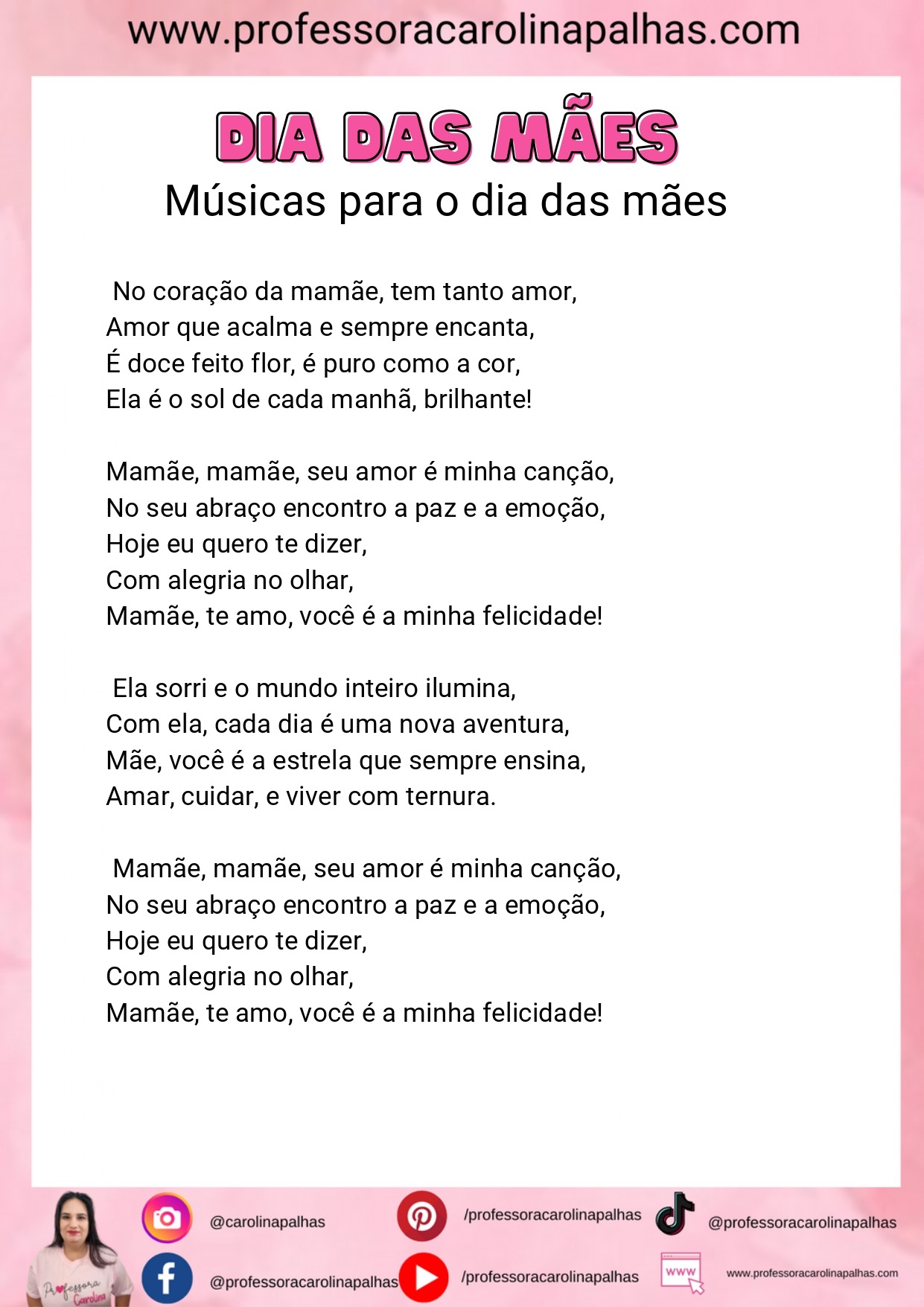 homenagem musical para mãe