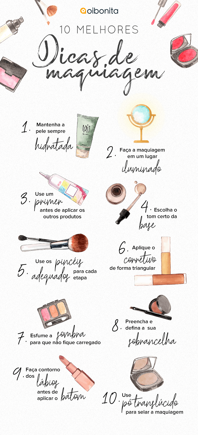 nomes de maquiagem completa
