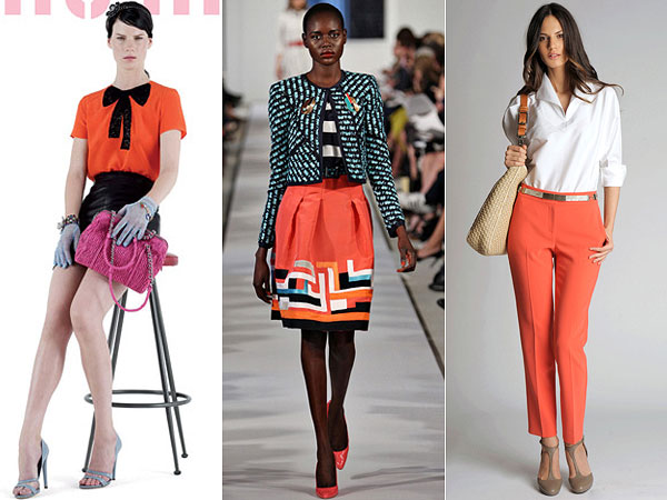 como usar laranja na moda