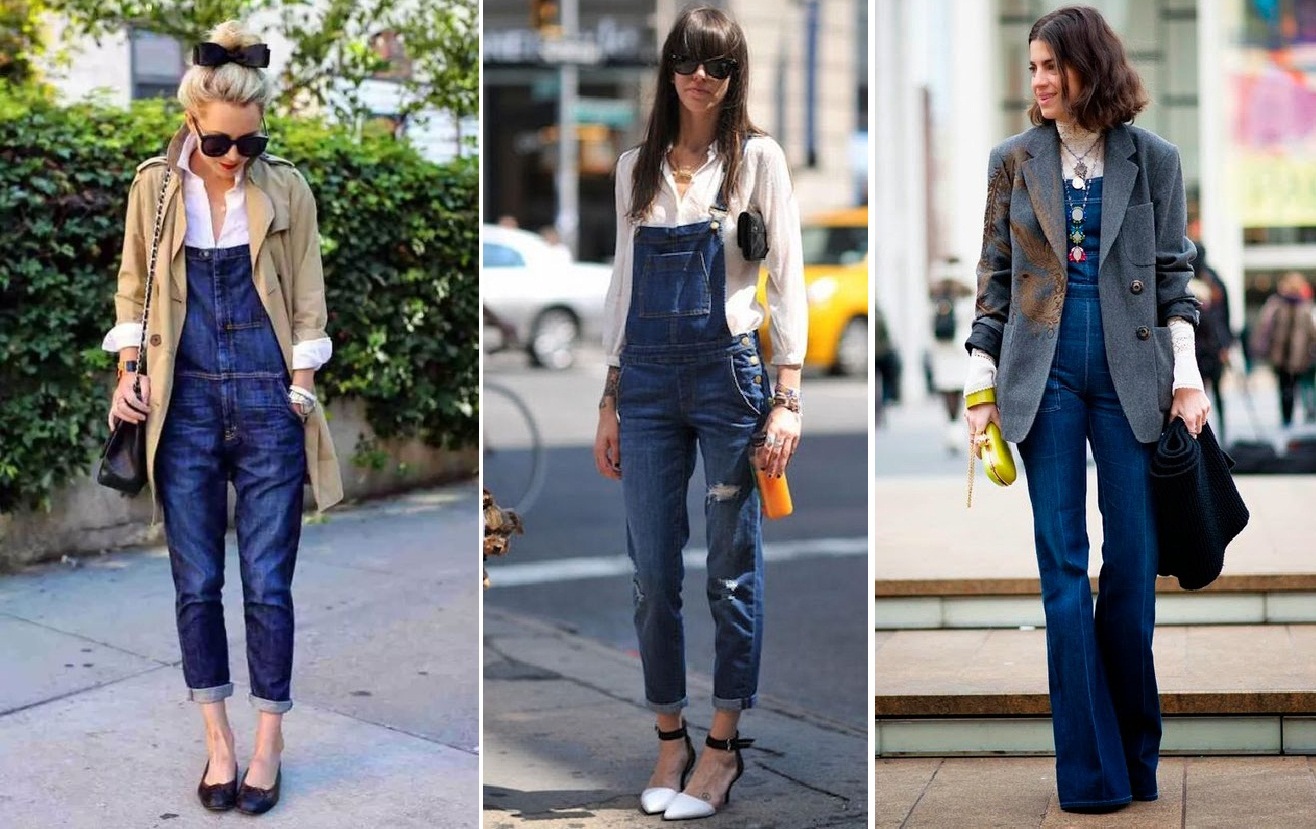 como dobrar a barra do macacão jeans para um visual cool