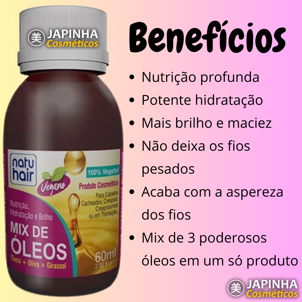 óleo para cabelo cacheado