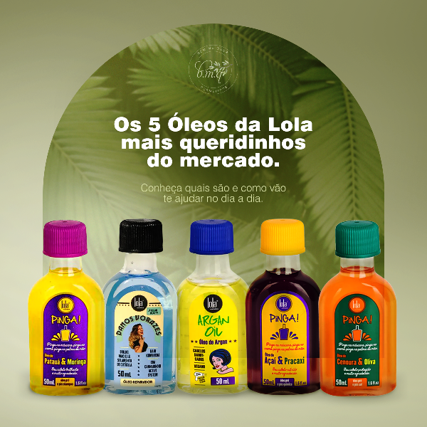 óleo para cabelo cacheado
