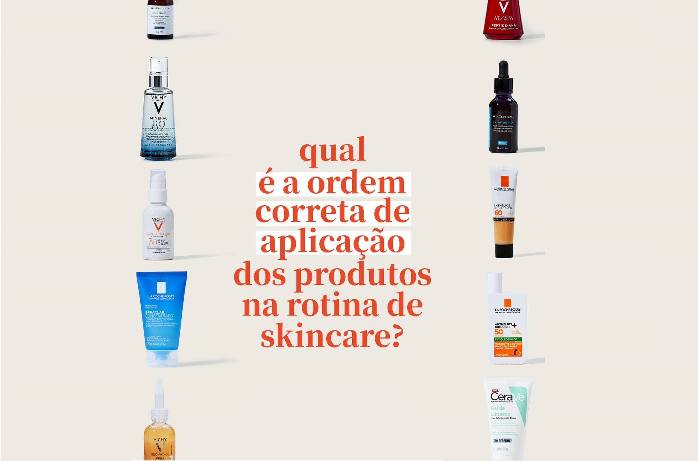 qual a ordem certa dos produtos de skincare