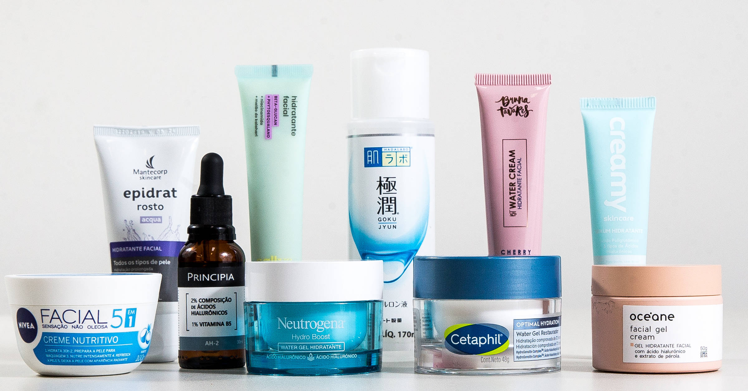 os melhores hidratantes para o rosto