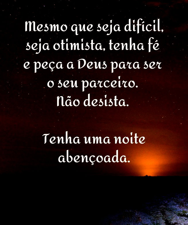 frases de boa noite com esperança
