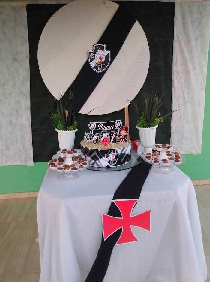 papel crepom decoração do vasco simples