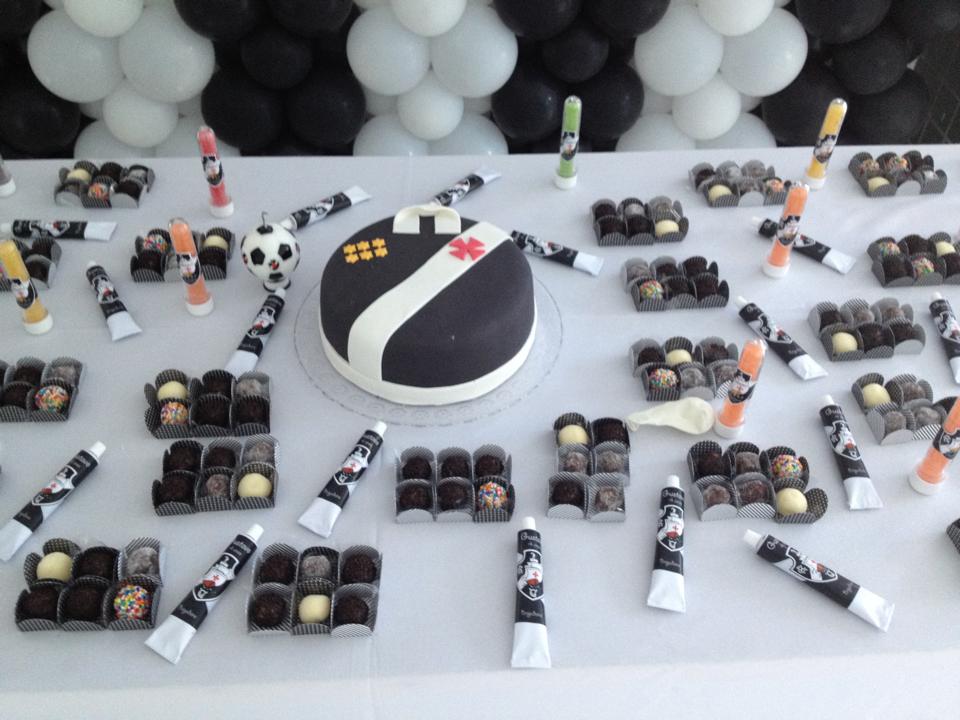 papel crepom decoração do vasco simples