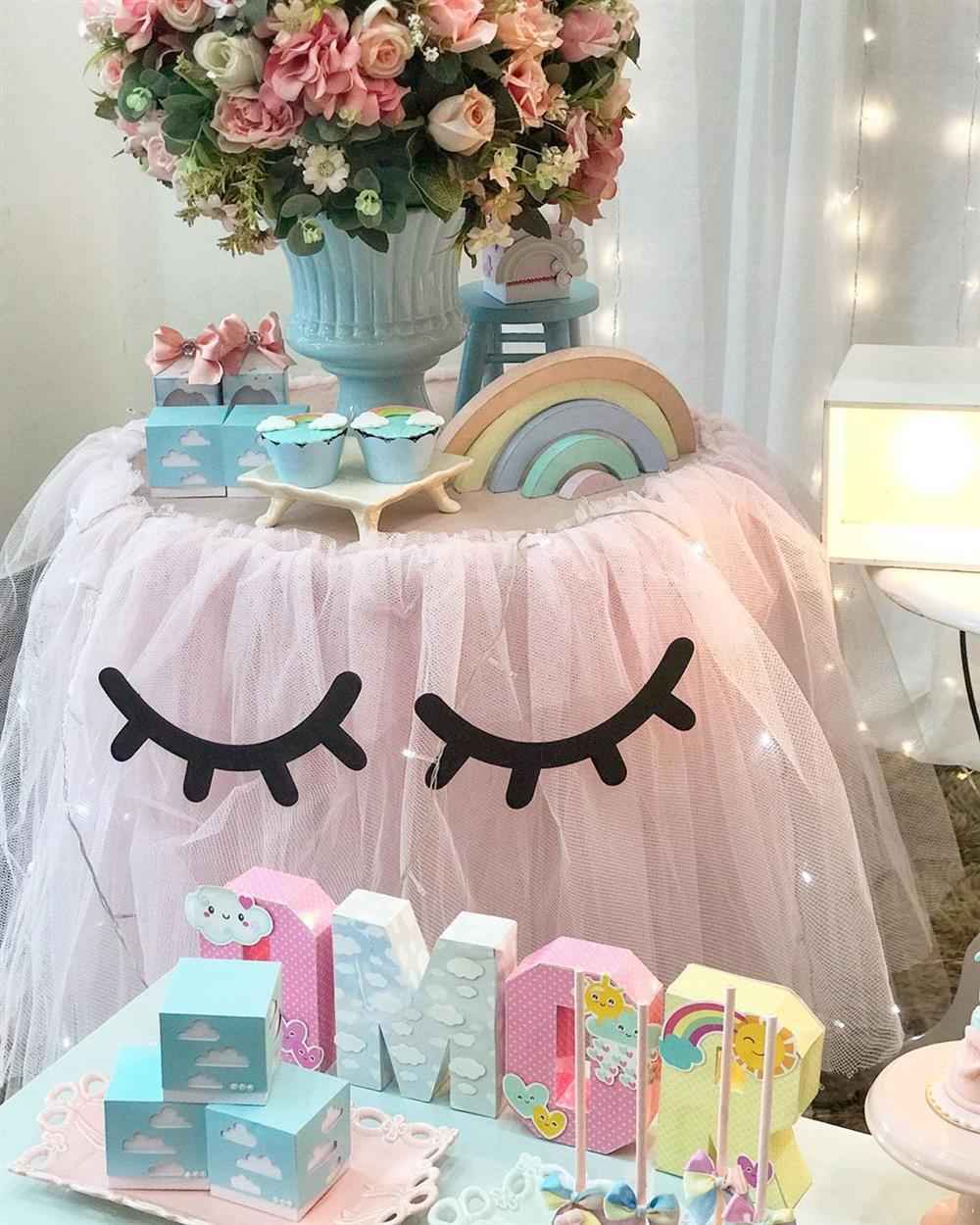 passo a passo decoração mesa principal festa vanessa