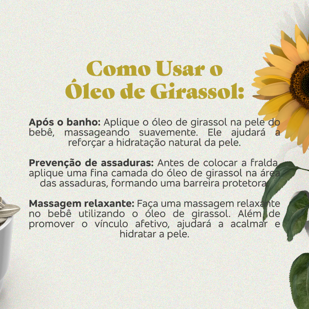 melhores usos do oleo de girassol para pele