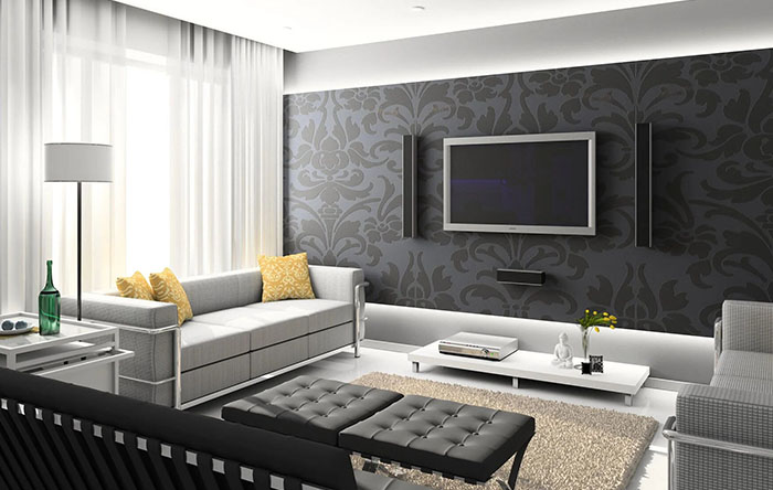 parede com decoração