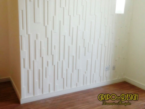 parede de gesso decorada