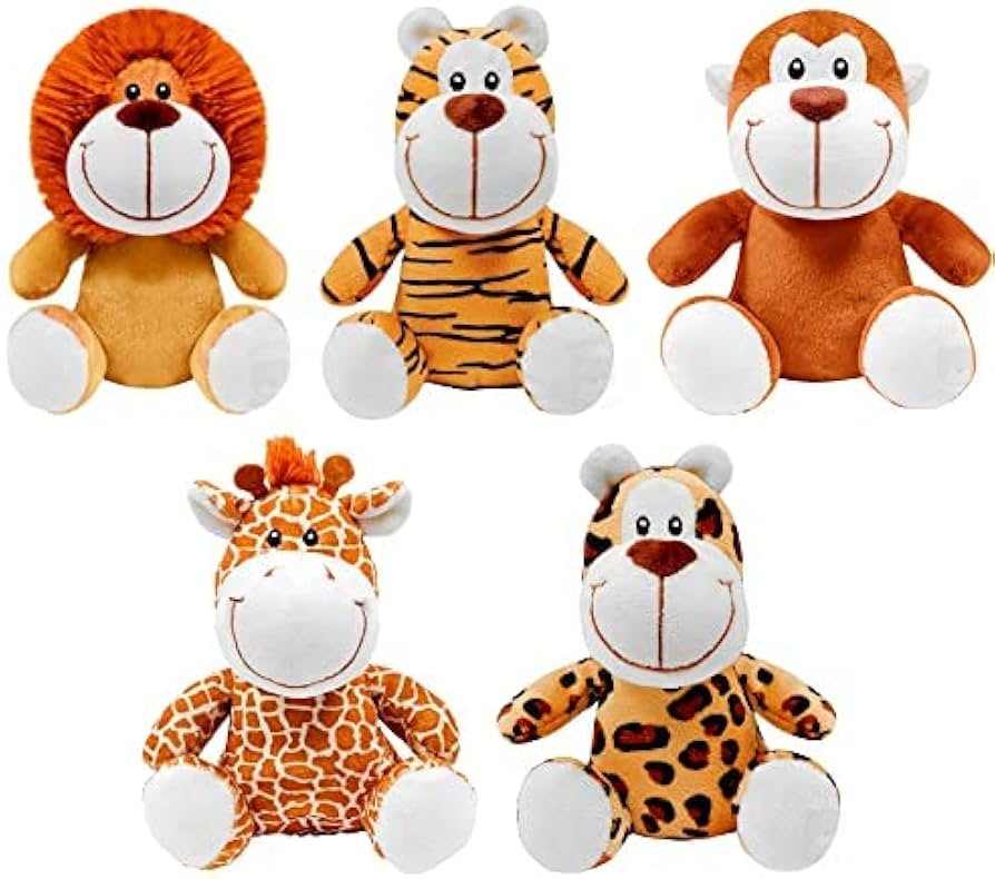 ideias criativas decoração safari com pelúcias