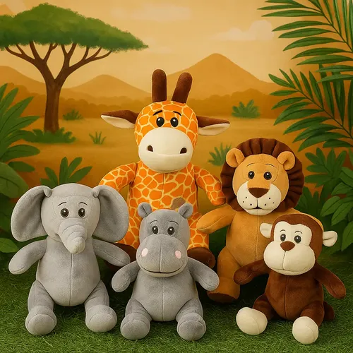 pelúcia safari antialérgica para nicho 15cm