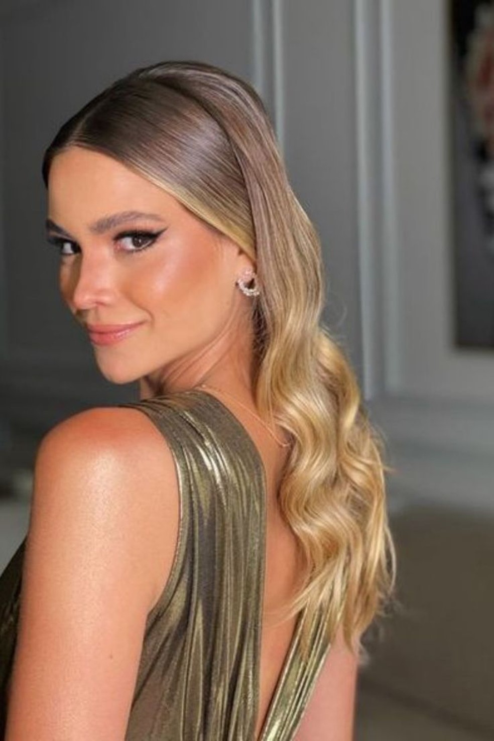 penteado chique cabelo solto