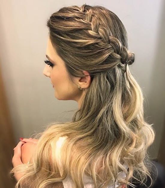 melhores penteados chiques cabelo solto para festas